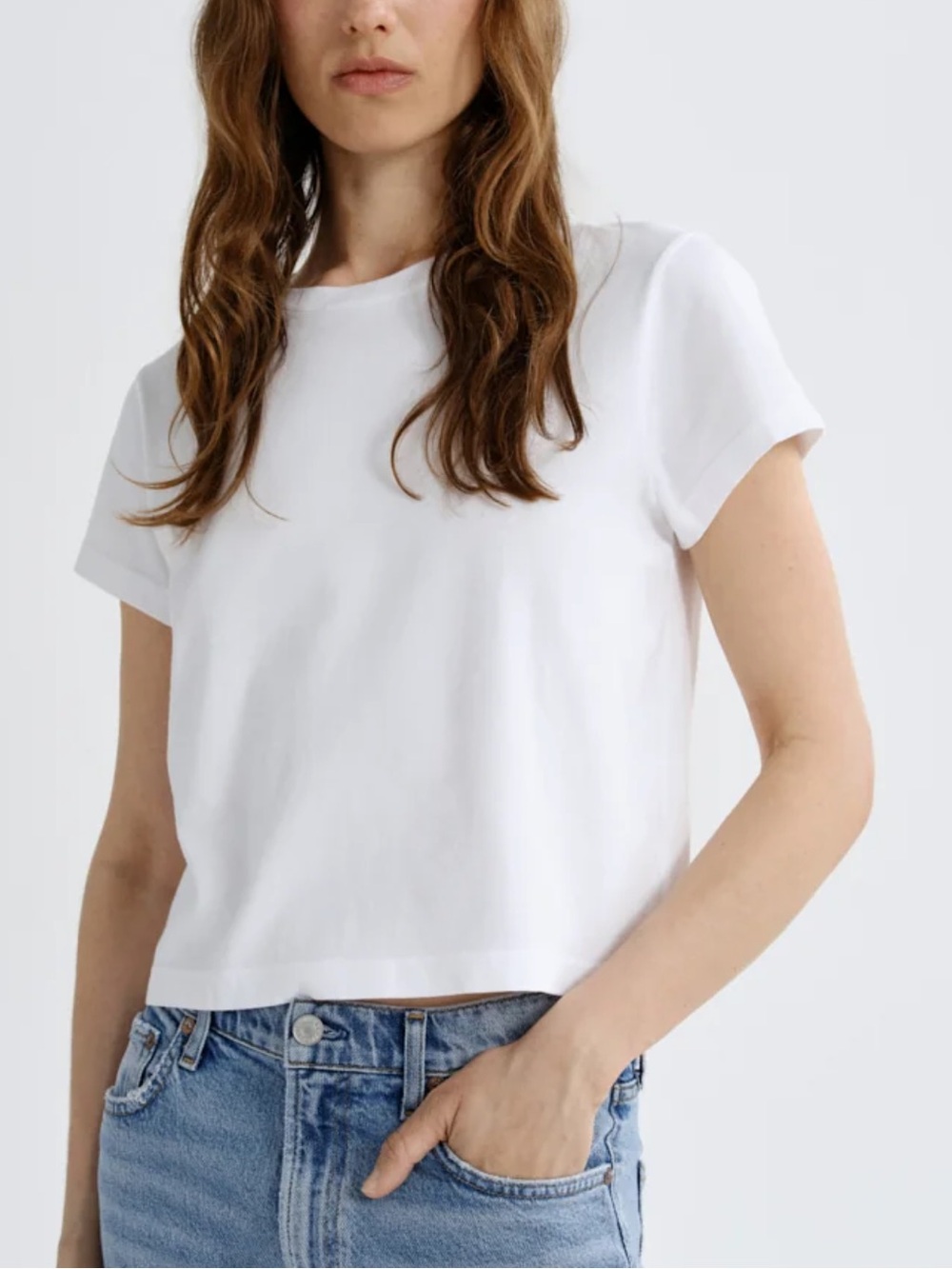 NWOT Agolde Adine boxy tee white small